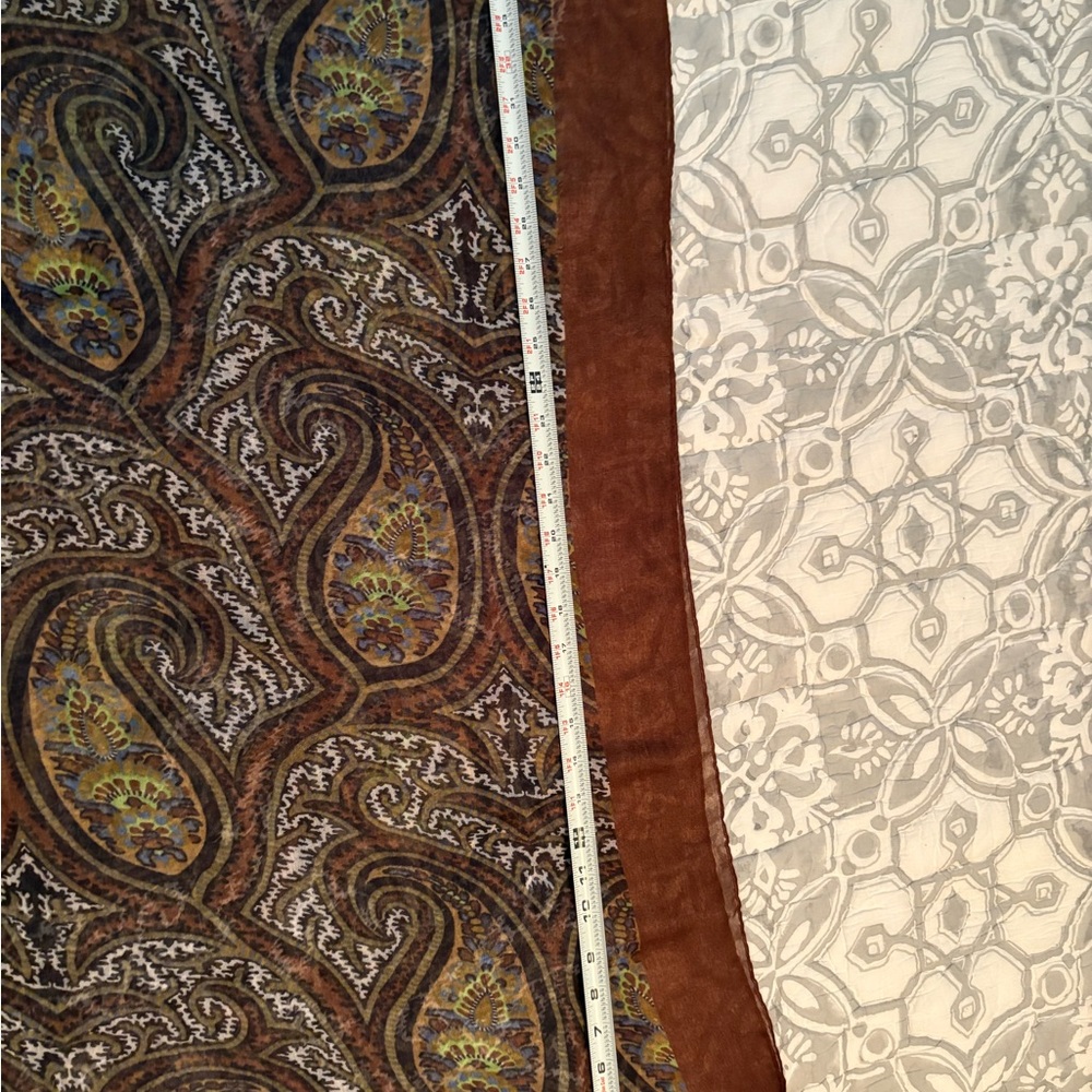 Brown and Cream Paisley scarf